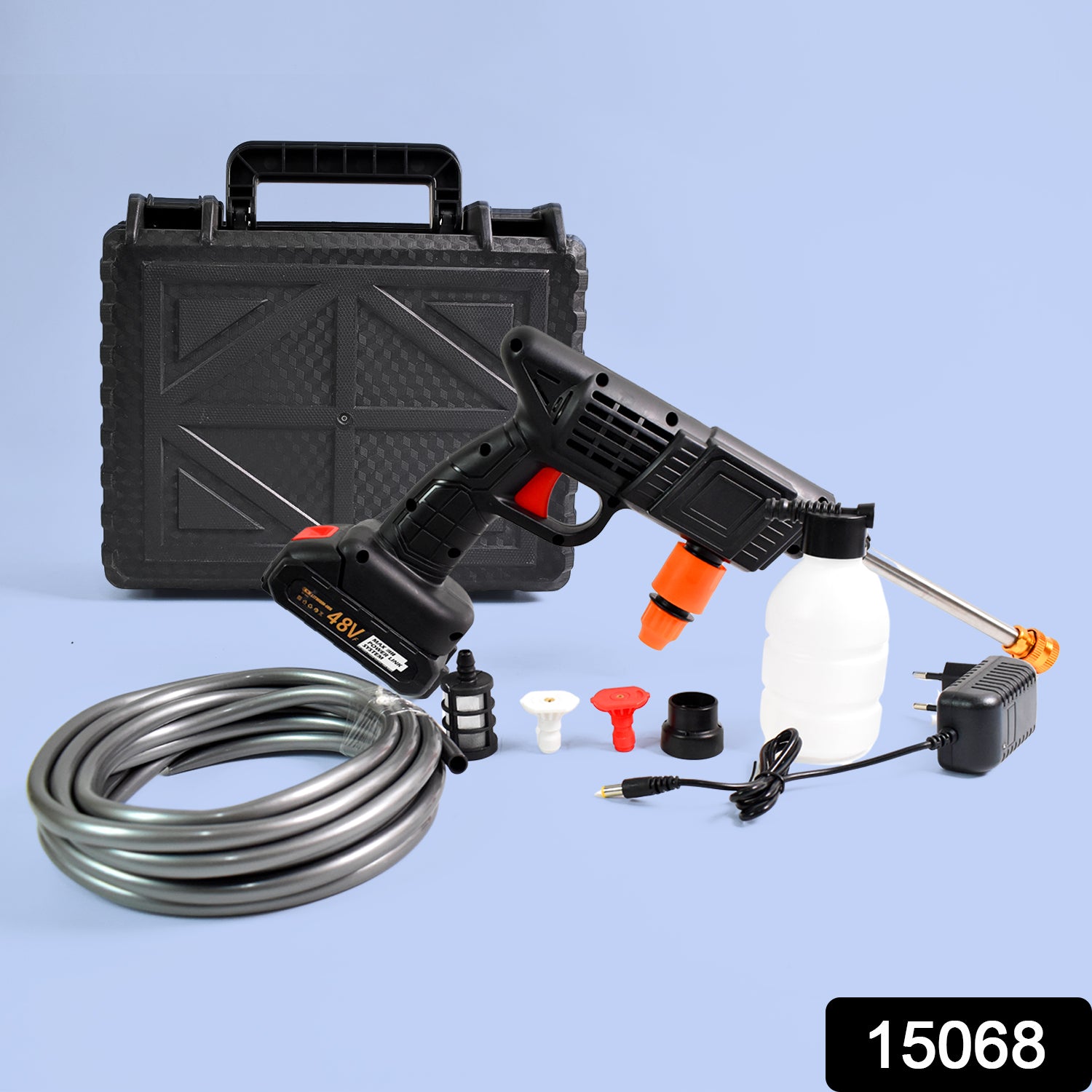 Car Washer Gun Wireless High Pressure Washer Water Spray Gun (48v With Small Box Small Adaptor 1 Set)
