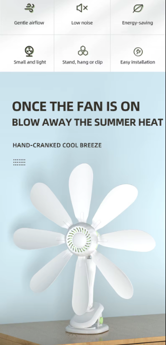 3-in-1 Detachable Clip-On Table Fan