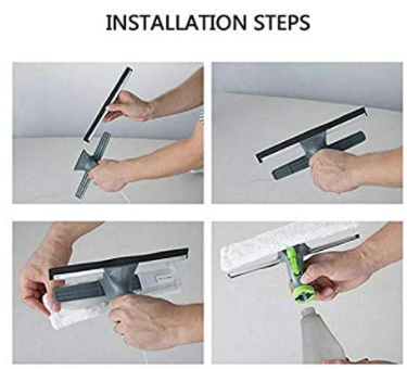 3 in 1 Glass Cleaner with Spray Bottle