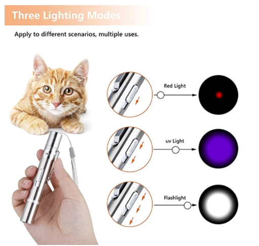 Multifunctional Stainless Steel USB Charging Pet Laser Pointer