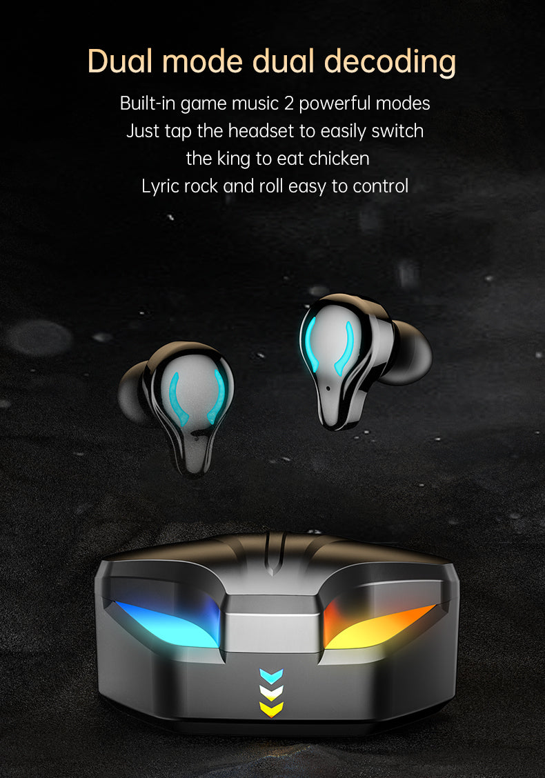 TWS Wireless Gaming Earphone With Noise Reduction & E-Sport Mode