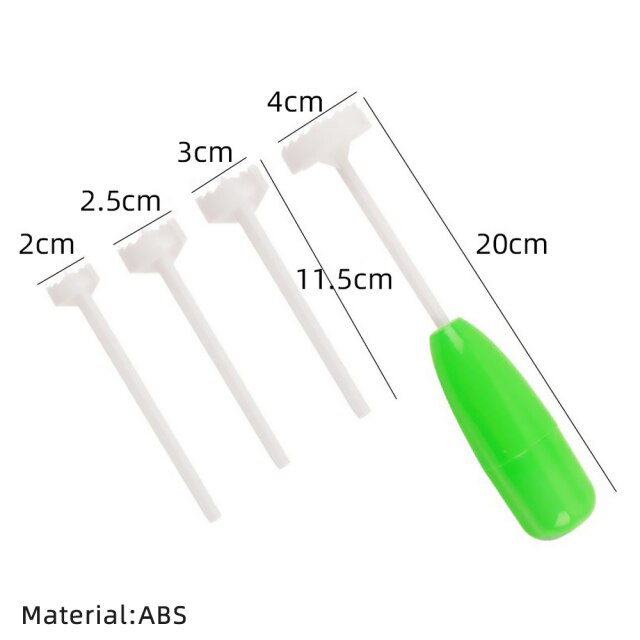 Hammer Style Hollow-Out Veggie Drill  (4Pcs/Set)