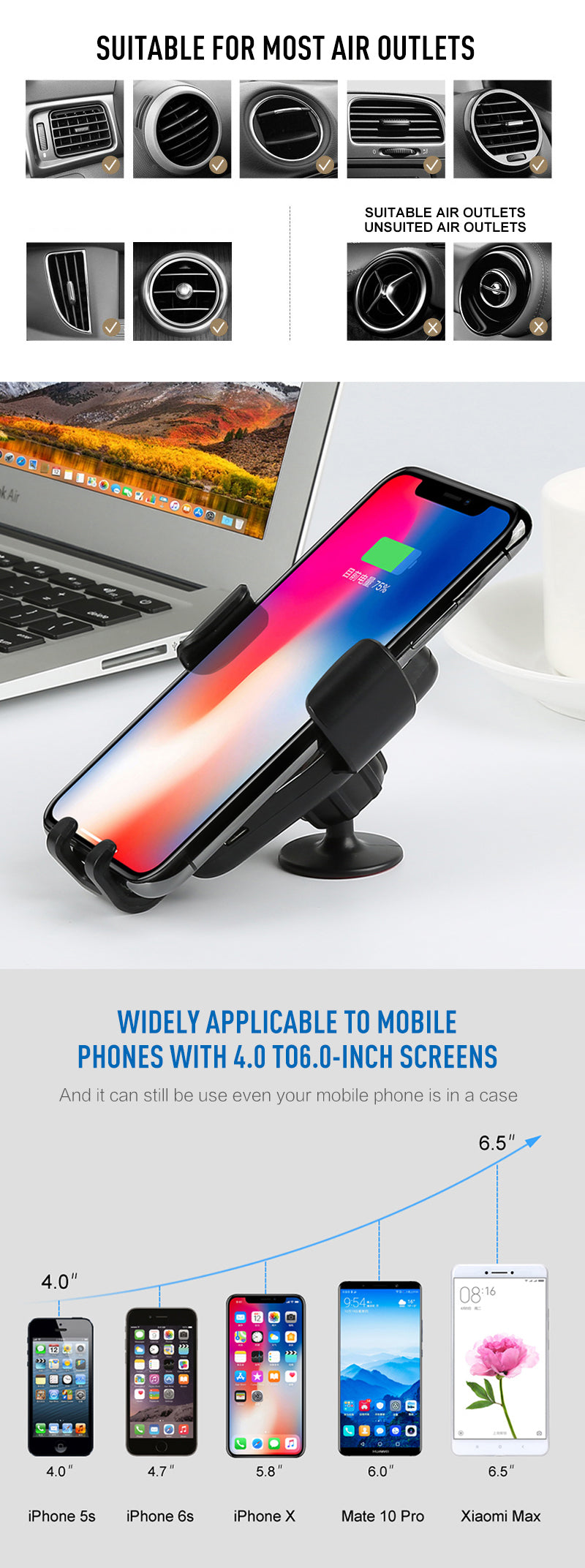 Wireless Fast Charger with Intelligent Infrared Sensor