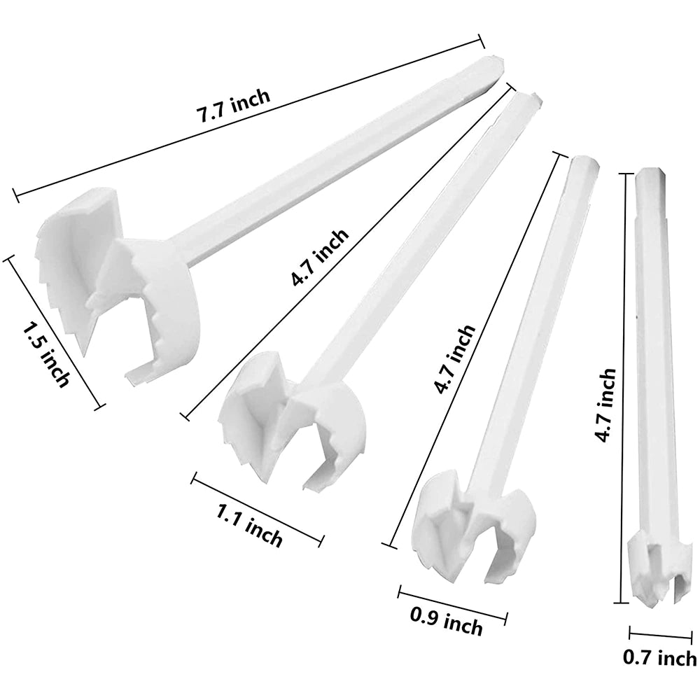 Hammer Style Hollow-Out Veggie Drill  (4Pcs/Set)