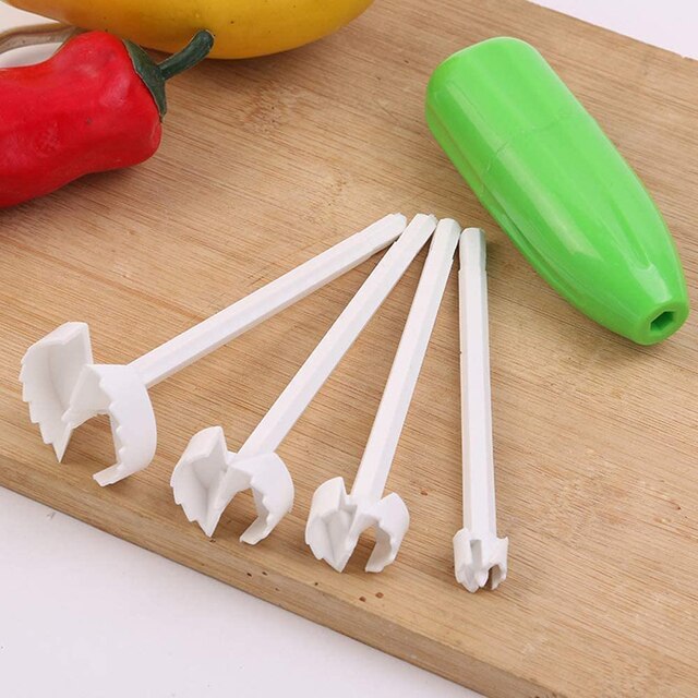 Hammer Style Hollow-Out Veggie Drill  (4Pcs/Set)