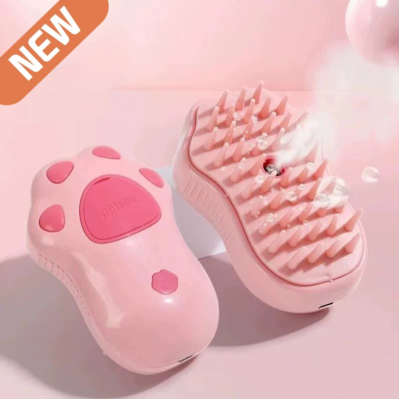 Paw Shaped Rechargeable Pet Hair Spray Brush