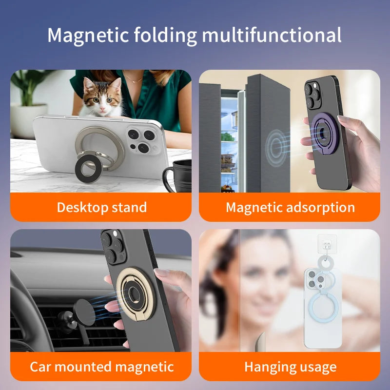 Magnetic Foldable Phone Ring Holder