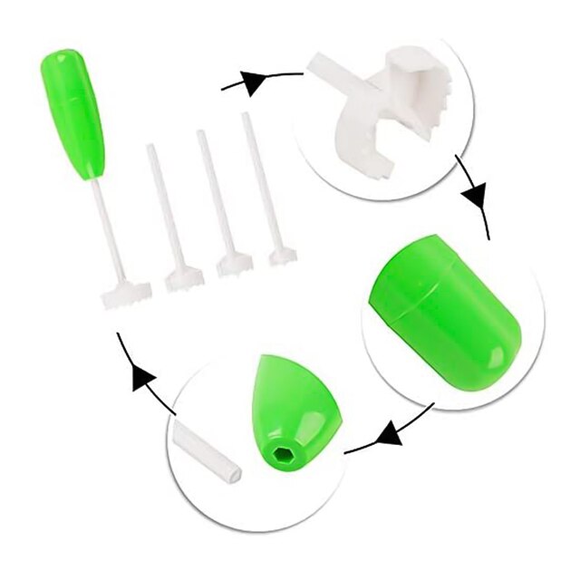 Hammer Style Hollow-Out Veggie Drill  (4Pcs/Set)