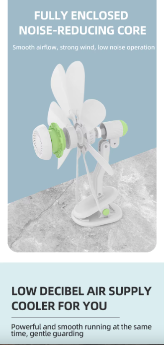 3-in-1 Detachable Clip-On Table Fan