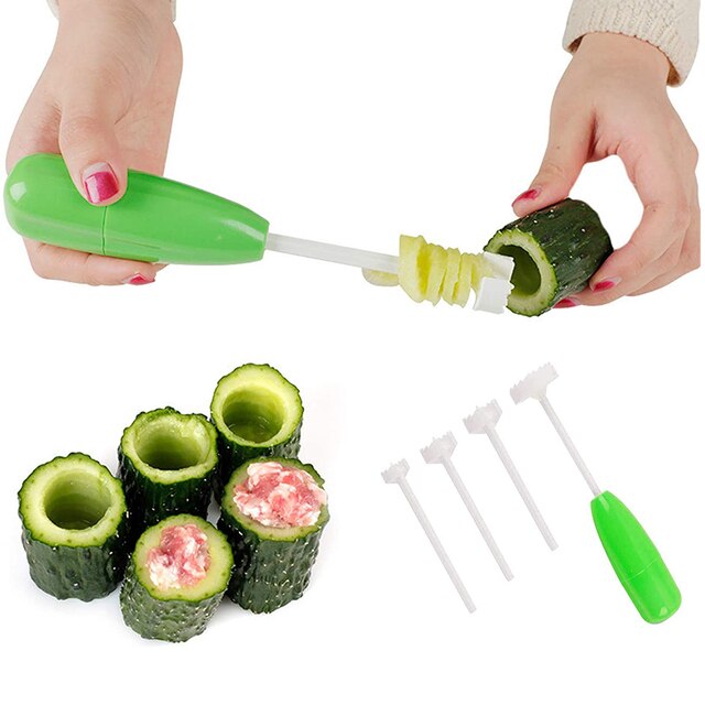 Hammer Style Hollow-Out Veggie Drill  (4Pcs/Set)