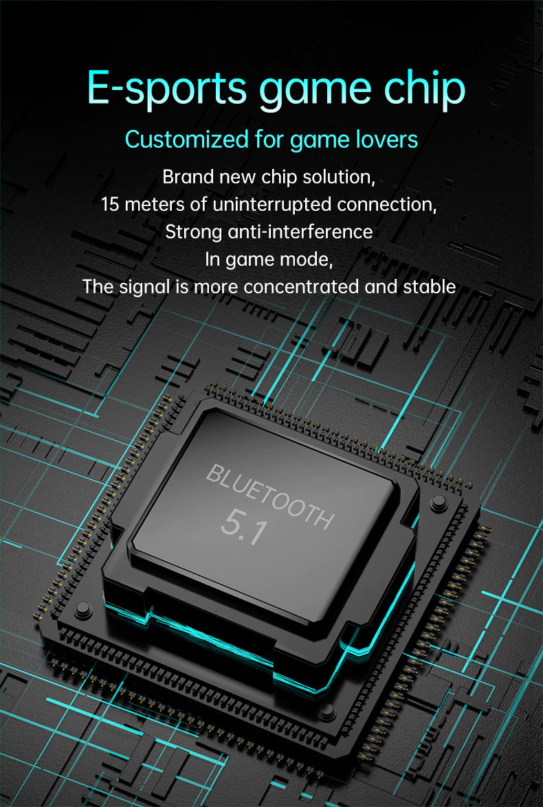 TWS Wireless Gaming Earphone With Noise Reduction & E-Sport Mode
