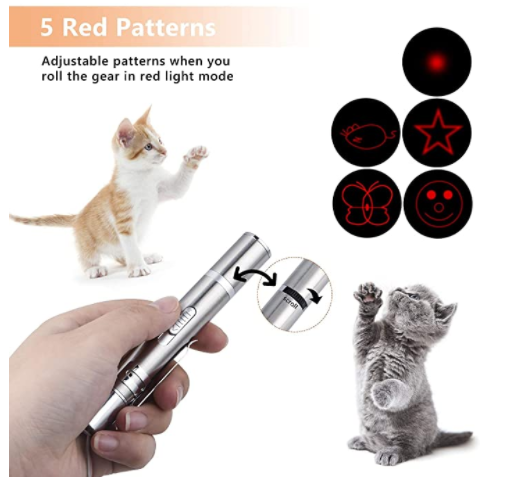Multifunctional Stainless Steel USB Charging Pet Laser Pointer