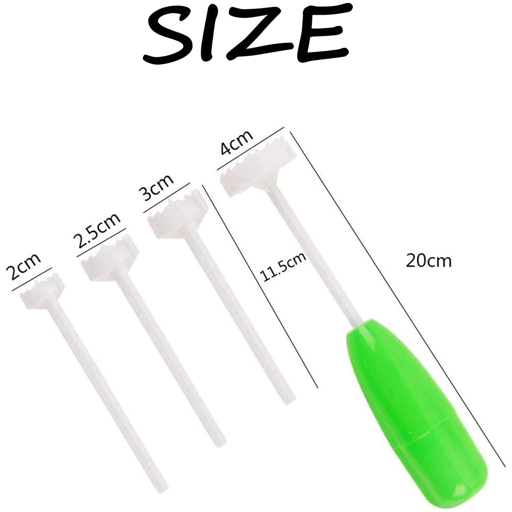 Hammer Style Hollow-Out Veggie Drill  (4Pcs/Set)